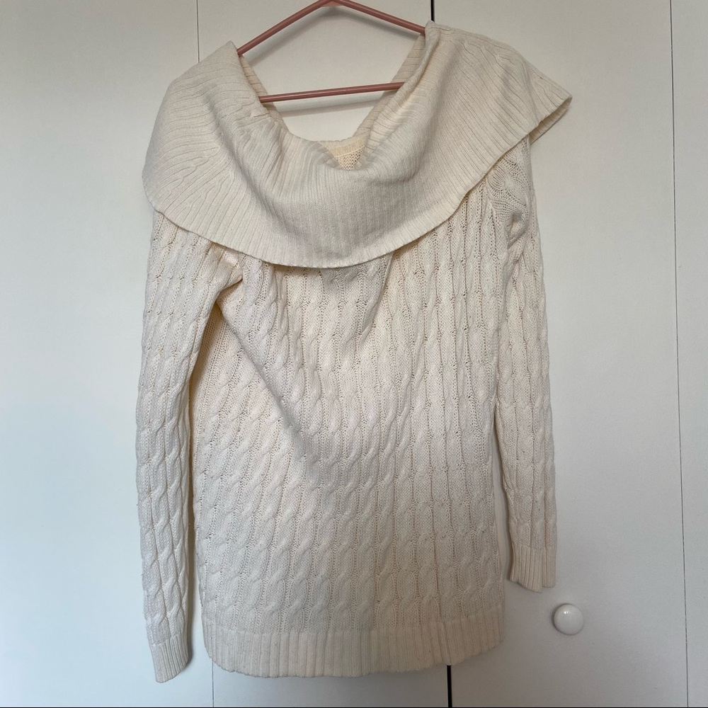 Cream Cotton Knit Sweater 🤍